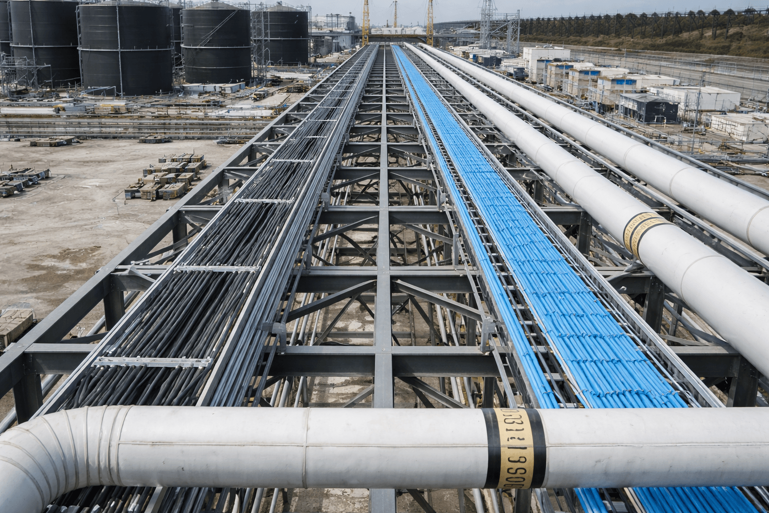 Electrical installation on site